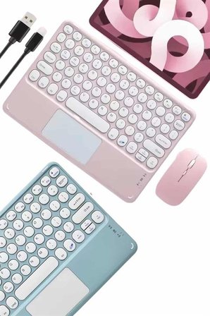 Profesyonel Wifi Q Klavye Bluetooth Klavye Touchpad 10.8 Inç