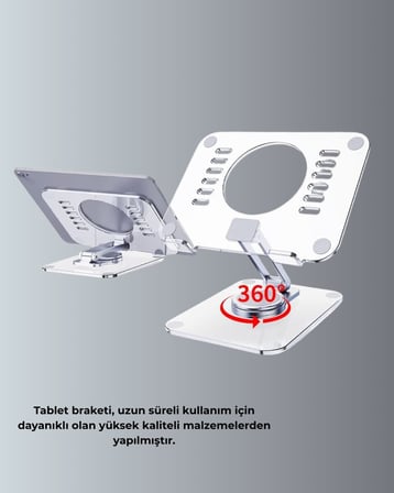 Katlanabilir Tablet Standı Ayarlanabilir Kaymaz Şeffaf Tasarım
