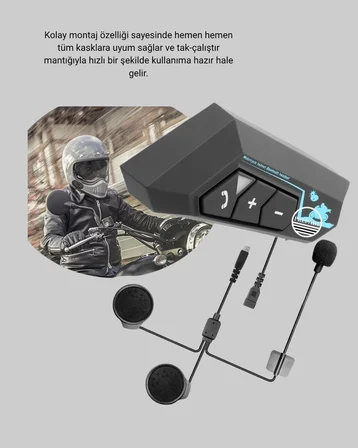 BT Kask Bluetooth Kulaklık . Gürültü Engelleyici ve Eller Serbest Kullanım