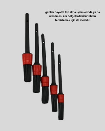 5’li Detay Temizlik Fırçası Seti Araç İç Dış Jant Motor Çok Amaçlı
