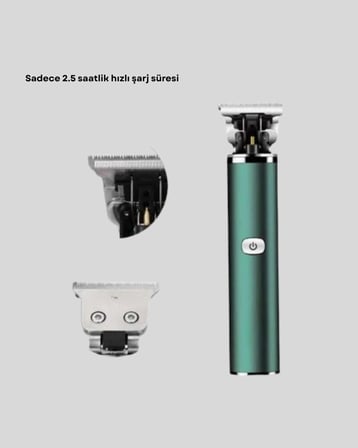 Profesyonel Şarjlı Tıraş Makinesi – 180 Dakika Kullanım 2.5 Saat Hızlı Şarj Evrensel USB Şarj Girişli