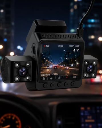 Araç İçi Güvenlik Kamerası 4 Lensli Full HD Kayıt Destekli Sistem