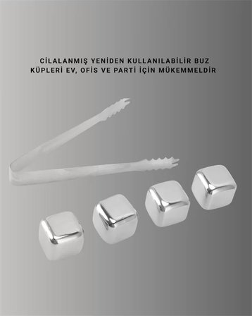 Çevre Dostu Metal Buz Küpü ve Kullanışlı Klips Seti Yeni Nesil