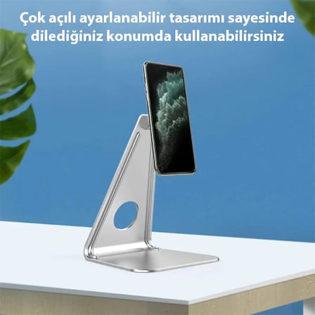 ALLY Metal Masa Üstü Standlı Mıknatıslı Tablet Telefon Tutucu-()