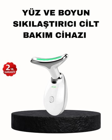 EMS Mikro Akım Yüz ve Boyun Sıkılaştırıcı Cihaz  VPM Titreşim Isı Terapili