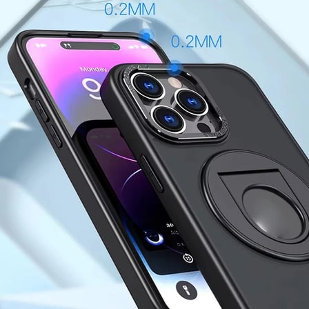 ALLY iPhone  Pro İçin Magsafe Uyumlu Yüzük Standlı Manyetik Silikon Kılıf-()