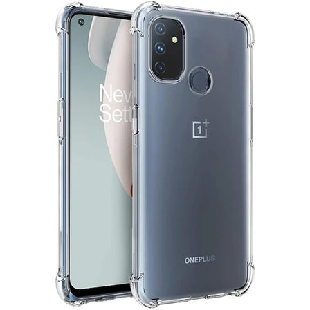 OnePlus Nord N Anti-Drop Silikon Kılıf Kamera Korumalı Şeffaf Silikon Kılıf-()