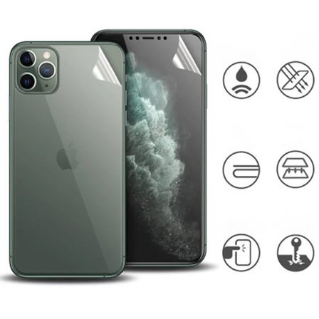 İPhone 11 Pro Max 6.7 Film Ön Arka Full Koruyucu Membran Nano Hidrojel Koruyucu Set-(5775)