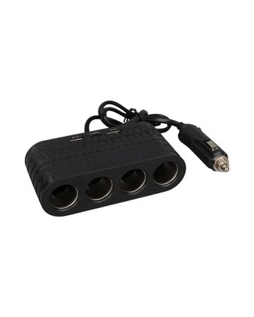 Araç Çakmak Çoklayıcı 4 Çıkışlı 2 USB ve Type C Girişli Çok Fonksiyonlu Şarj Ünitesi