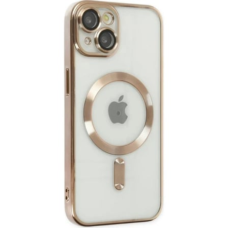 ALLY iPhone  Plus .inç Renkli Kenar Lazer Çerçeveli Magsafe Uyumlu Silikon Kılıf-()