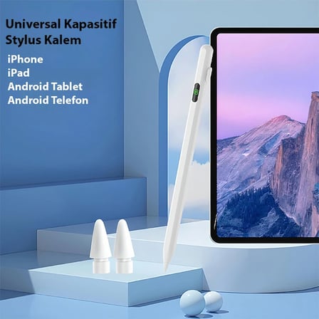 ALLY K-2268 Dijital Göstergeli Universal Kapasitif Stylus iPad Tablet Dokunmatik Kalem-(5775)