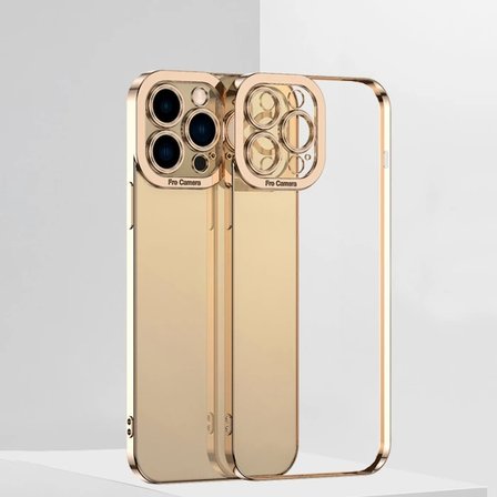 ALLY Fashion Series iPhone 12 Pro Kılıf Renkli Kenar Lazer Çerçeveli Silikon Kılıf-(5775)