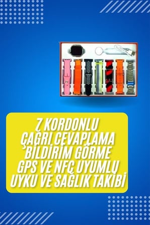 Akıllı Saat Çağrı Cevaplayabilen Unısex  Kordonlu Müzik Dinleme