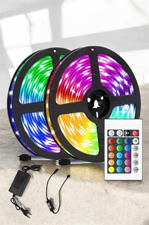 Yeni Nesil RGB Işıklı Metre Şerit Led Kumandalı Şarj Edilebilir