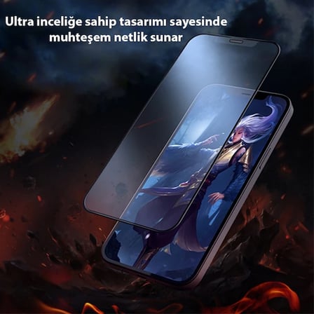 GOR iPhone 12 Pro Max 9D Hardening Tempered Full Cam Ekran Koruyucu-(5775)