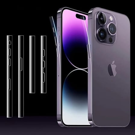 ALLY iPhone  Pro Hidrojel Hayalet Yan Alt Üst Kaplama Koruyucu Film-()
