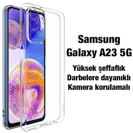 Ally SM Galaxy A G Kılıf Kamera Korumalı Ultra İnce Şeffaf Silikon Kılıf-()