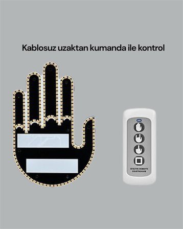 Yüksek Görünürlüklü Otomobil Jest Işığı – 3 Modlu LED Arka Cam Aksesuarı Pratik ve Eğlenceli
