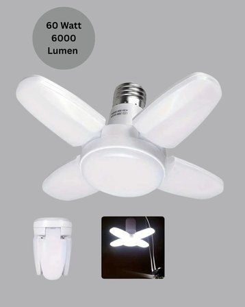 Yüksek Işık Güçlü LED Ampül  Kollu Katlanır Pervane Tasarım