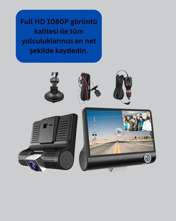 Gece Görüşü Destekli P Full HD Çözünürlüklü Araç İçi Kamera