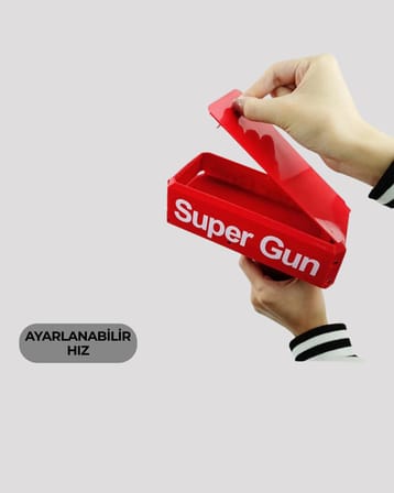 AA Pil ile Çalışan Kolay Kullanımlı Kâğıt Fırlatıcı Oyuncak