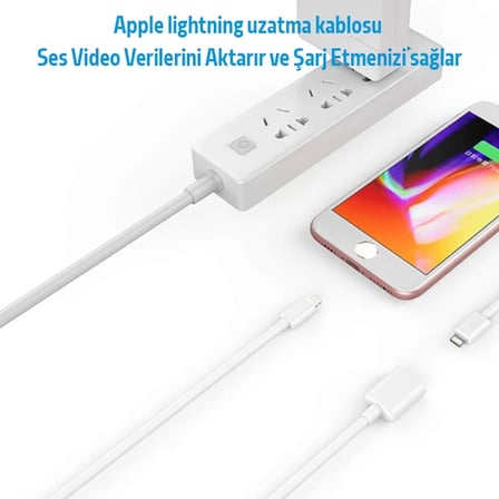 Ally Apple İPhone Lightning Uzatma Kablosu  Metre-()