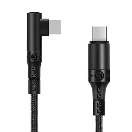 ALLY Type-C to İPhone 20w Lightning Hızlı Şarj Kablosu Oyuncu 90 Derece Kablo-(5775)