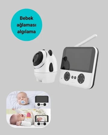 Görüntülü Bebek Monitörü . İnç Ekran ve Sesli İletişim