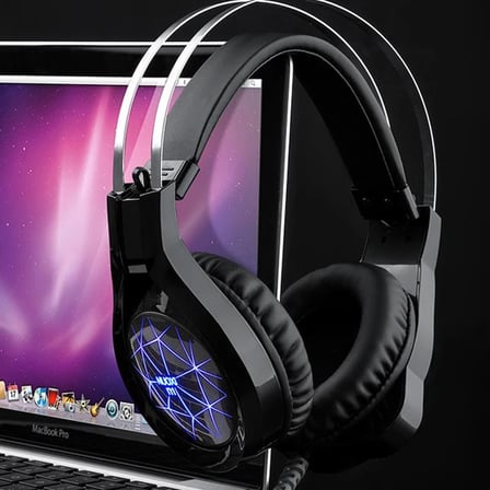 ALLY N RGB Gaming Kulaküstü Kablolu Oyuncu Kulaklığı Gürültü Engelleyici Kulaklık-()