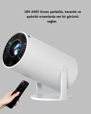 Full HD K Uyumlu Projeksiyon Cihazı  İnç Geniş Ekran Destekli