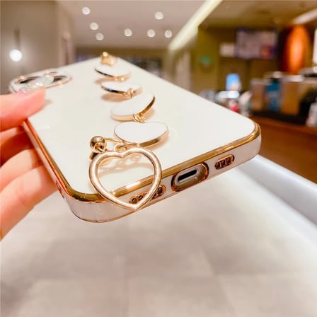 Ally iPhone  .inç Kılıf Kalp Bileklik Tutuculu Lüx Silikon Askılı Kılıf-()