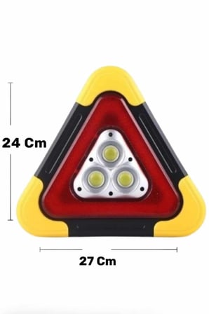 Işıklı Üçgen Reflektör Led Projektör Acil Durum Feneri Flaşör  Lümen