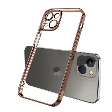 ALLY Fashion Series iPhone 13 6.1inç Kılıf Renkli Kenar Lazer Çerçeveli Silikon Kılıf-(5775)