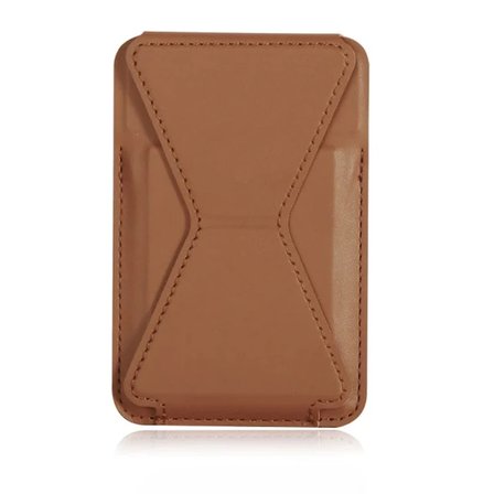 ALLY İPhone 15-14- 13-12'ler İçin Standlı Deri Cüzdan Magsafe Kartlık Cüzdan Kılıf-(5775)