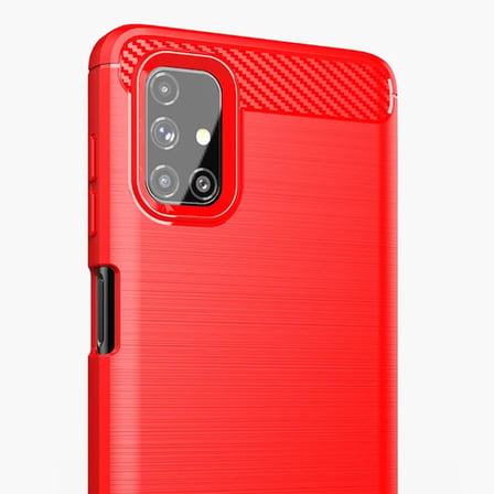 ALLY Samsung Galaxy M Brushed Carbon Fiber Silikon Kılıf-()