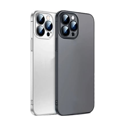 Ally iPhone  Pro Max .inch Frosted Glass Şeffaf Kamera Korumalı Kılıf-()