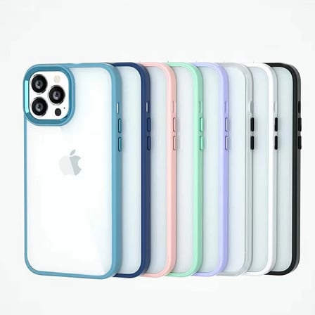 Ally iPhone  Pro Max .inç Kılıf Parlak Renkli Çerçeveli Ultra Lüx TPU Silikon Kılıf-()