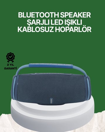 Net Stereo Ses Sunan IPX Su Geçirmez Bluetooth Hoparlör