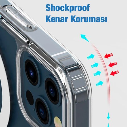 ALLY iPhone  Pro Max .inç Magsafe Uyumlu Manyetik Kılıf-()