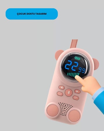LCD Ekranlı Bebek Telsizi – İki Yönlü Ses Uzun Menzil Çocuk Dostu Tasarım