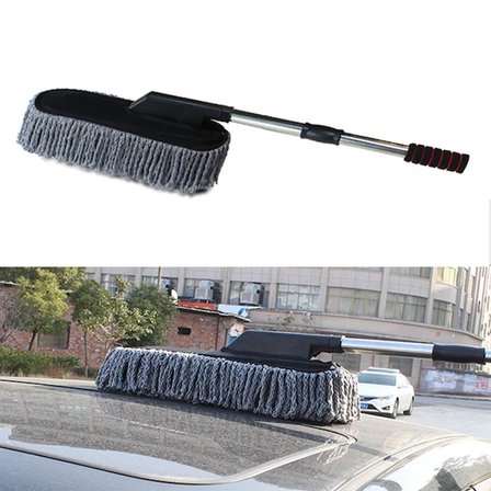 ALLY Mikrofiber Püsküllü Araba Yıkama Temizleme Fırçası Toz Alma Fırçası-()