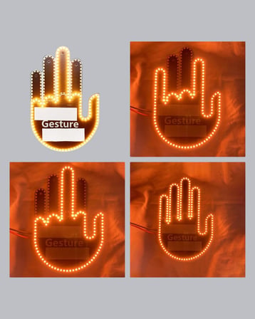 LED Amber Renkli El Hareketiyle Kontrol Edilen Motosiklet Dönüş Sinyali