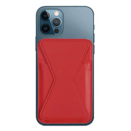 ALLY İPhone 15-14- 13-12'ler İçin Standlı Deri Cüzdan Magsafe Kartlık Cüzdan Kılıf-(5775)