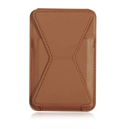 ALLY İPhone 15-14- 13-12'ler İçin Standlı Deri Cüzdan Magsafe Kartlık Cüzdan Kılıf-(5775)