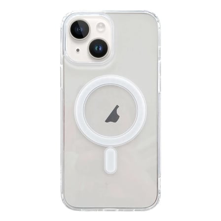 ALLY iPhone 15 Plus Magsafe Uyumlu Manyetik Şeffaf Silikon Kılıf-(5775)