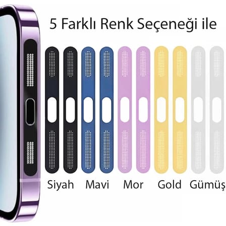 Ally iPhone 15 Plus İçin Anti-Dust Toz Ve Kir Önleyici Sticker 2 Adet Set-(5775)