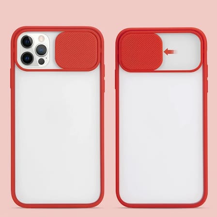 Ally İPhone  Pro . Kamera koruyucu Sürgülü Şeffaf Kılıf-()