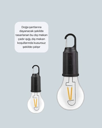 Taşınabilir Sıcak Işık Yayan Kamp Lambası