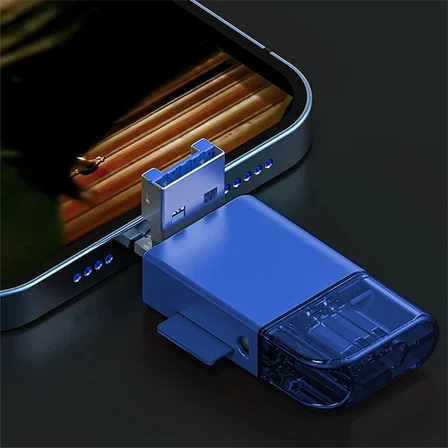 ALLY USB .+Type-c+Lightning Sd Kart Okuyucu - Hızlı Card Reader-()