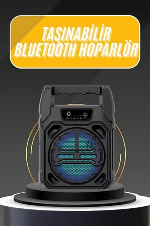 Karaoke Mikrofonlu Fm Radyolu Bluetooth Hoparlör Yüksek Ses Kaliteli